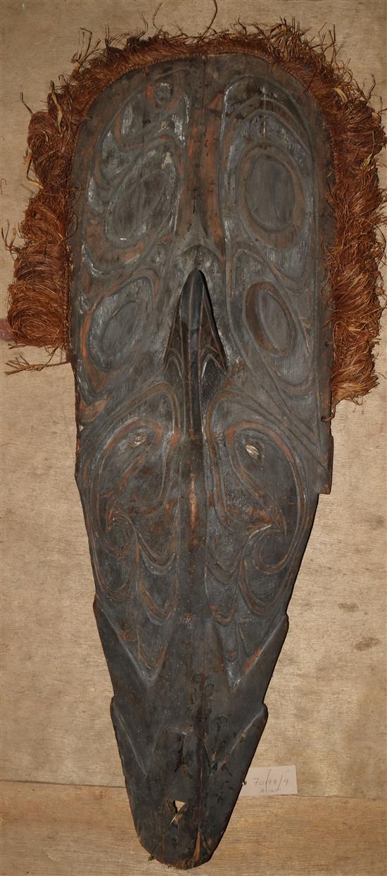 Sepic River mask, H. 3ft 2in.(-)
